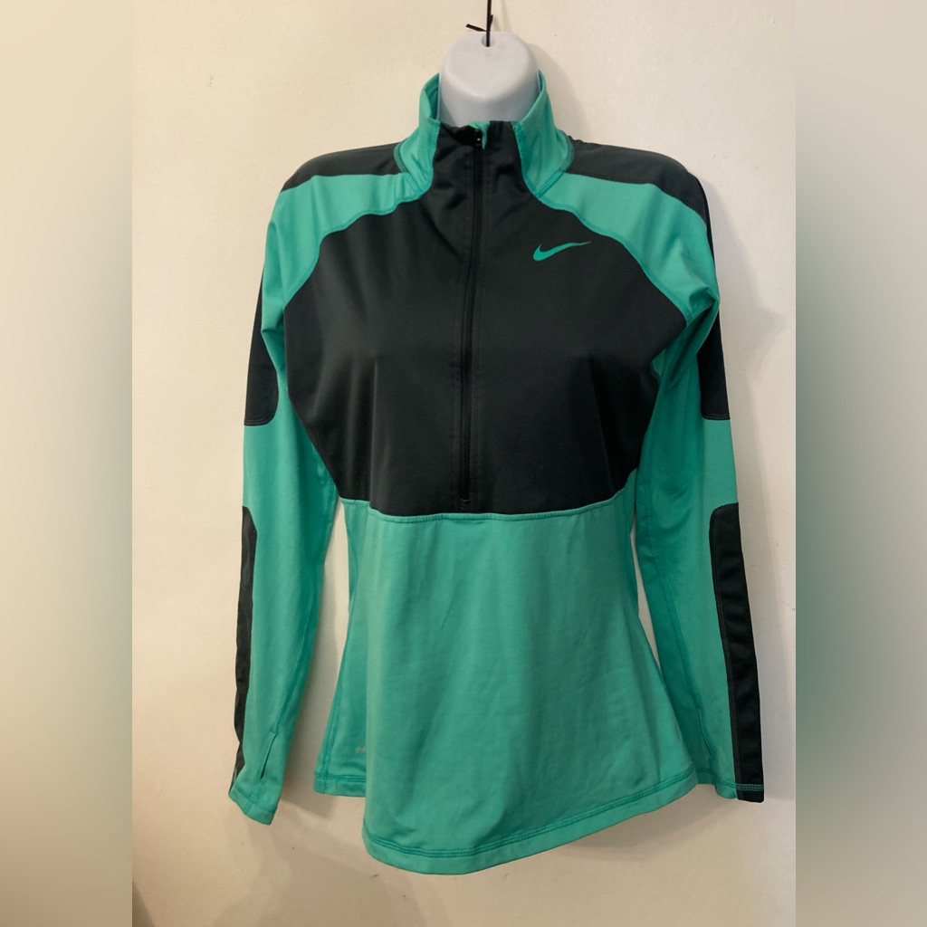 Nike Pro Long Sleeve Jacket Green&Black